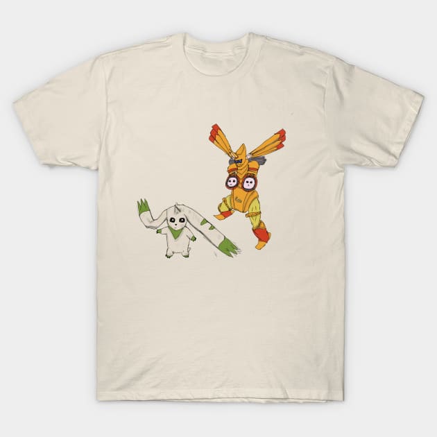 Terriermon and Rapidmon T-Shirt by mattmall